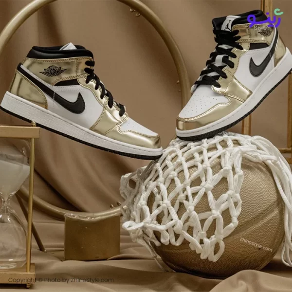 nike jordan basketball sneakers model jordan 1 mid metallic gold dc1419 700 11